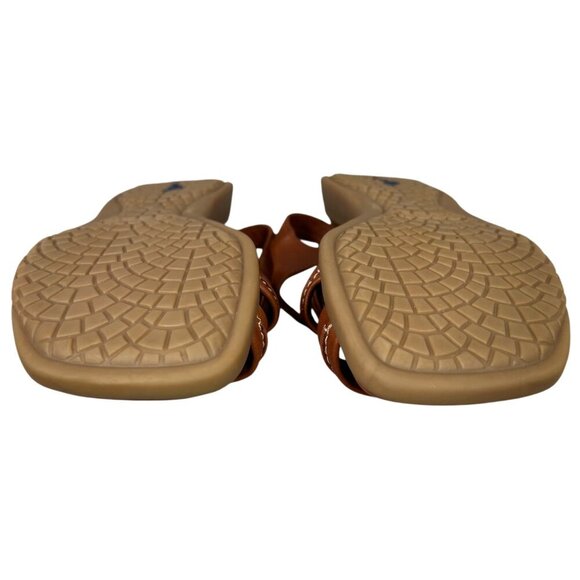 Ecco Brown Leather Wedge Buckle Walking Sandals Size 7 - Picture 10 of 11